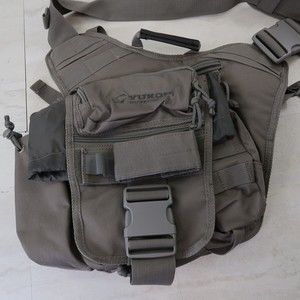 Military Style Yukon Outfitters Bag Many Pockets Gray Sling Tactical Hiking